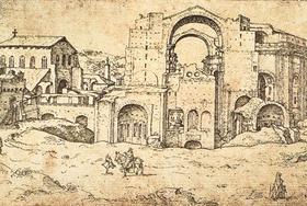 Maerten Heemskerck, výstavba chrámu sv. Petra v Římě a bourání staré baziliky
