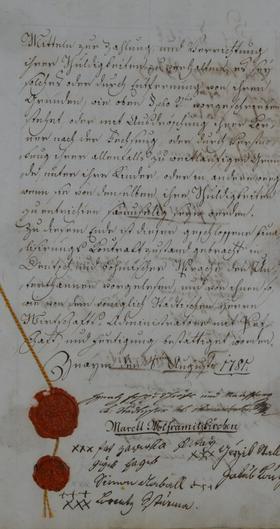 Finalizační smlouva pro město Znojmo (1781)
